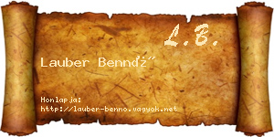 Lauber Bennó névjegykártya